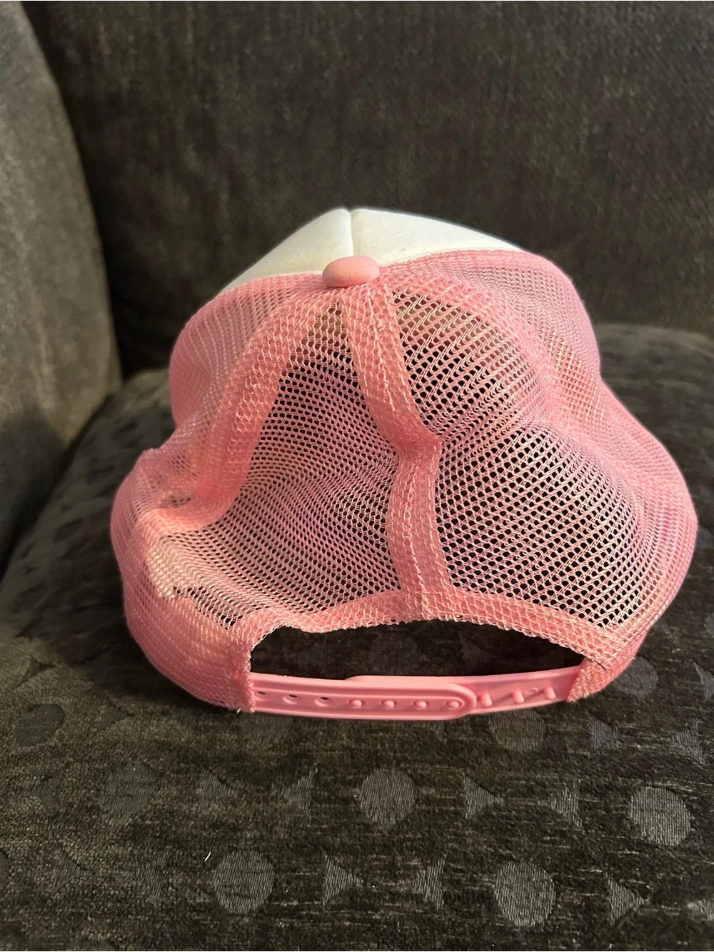 Barbie Pink and White Logo Trucker Hat